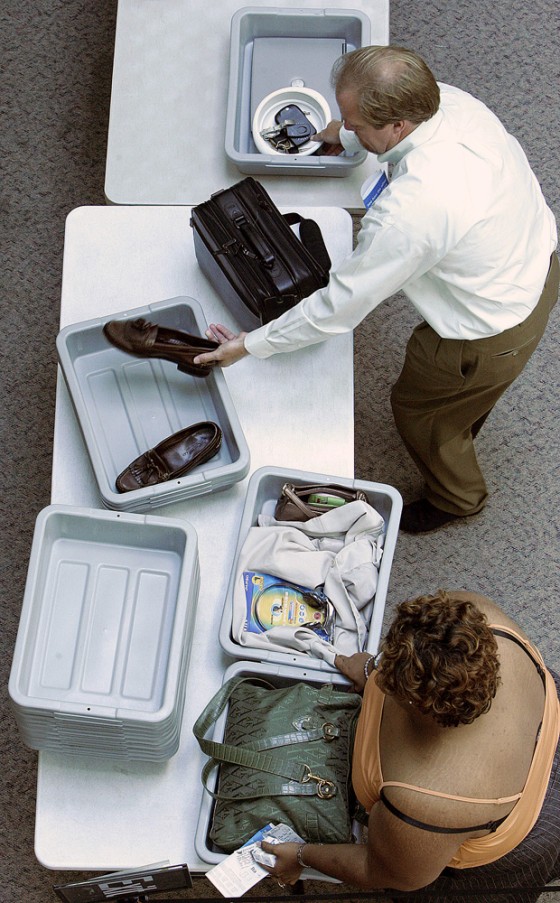 TSA is urging travelers to put shoes directly on the X-ray conveyer belt, not in the plastic bin, so that workers can screen them more effectively.