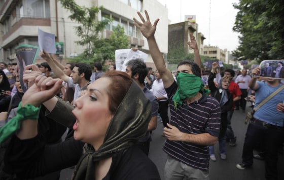 Image: Election protests in Tehran, Iran