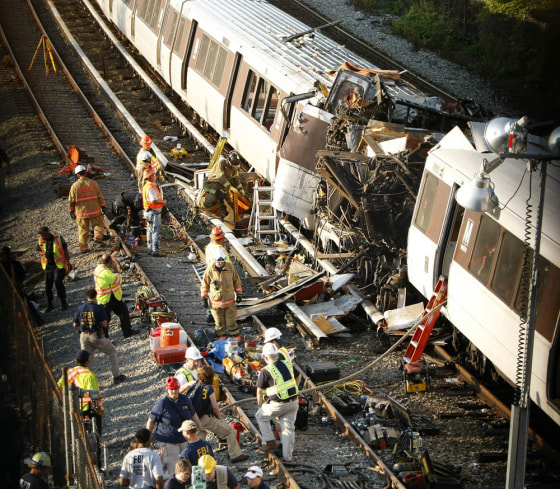 Image: Collision scene of two Metro transit trains