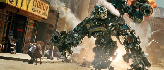 Robot Ironhide does battle in this scene from the movie "Transformers: Revenge of the Fallen."