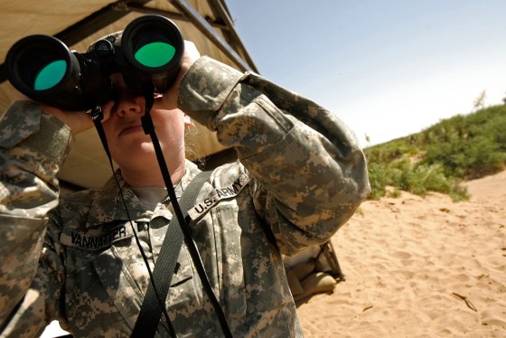 Image: West Virginia National Guard patrols the desert near Mexican border