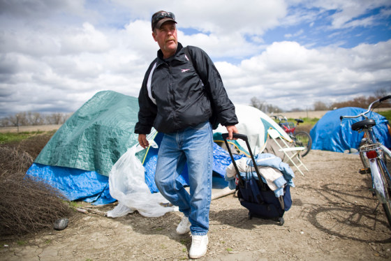 Image: Unemployed, homelss man in Sacramento