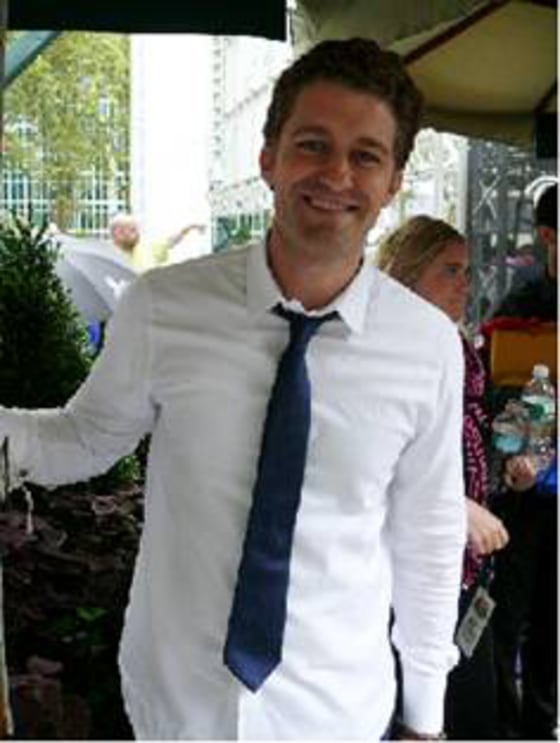 Matthew Morrison performs at Broadway in Bryant Park in New York on Aug. 13.