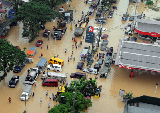 Image: At least 80 people were killed as tropical storm Ketsana battered a wide area in the Philippines, dumping record rainfall