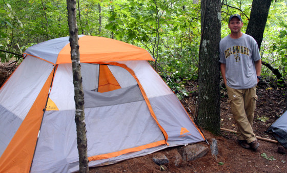 Image: sex offender living in a tent camp