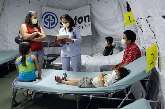 Image: Hospitals treat swine flu