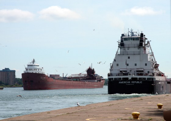 Image: Lake Huron bound freighter