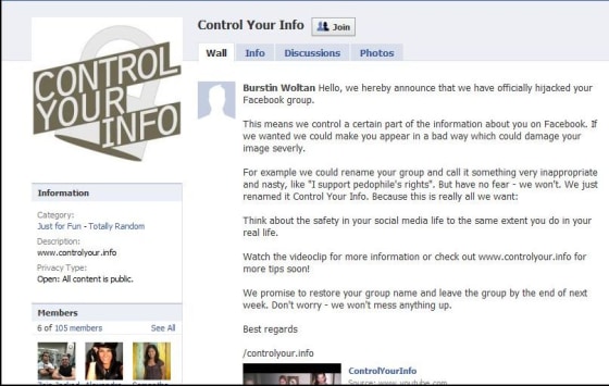 Under Control Facebook Facebook hit by ‘Control Your Info’ intruder