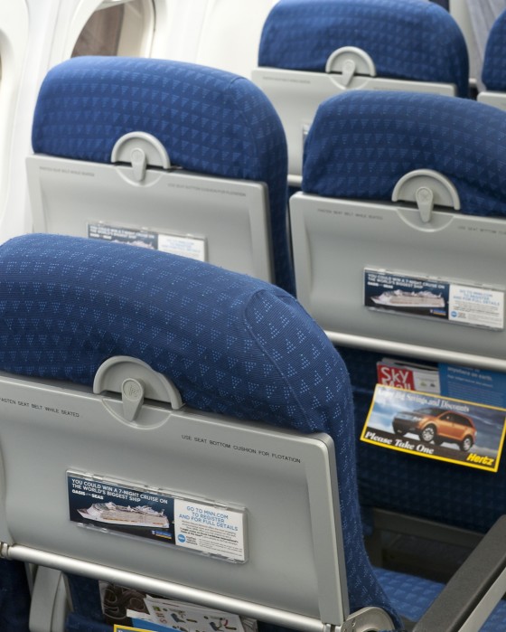 AirTran to put ads on seatback tray tables
