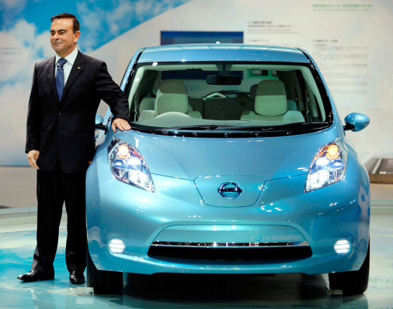Image: Carlos Ghosn, Nissan Leaf