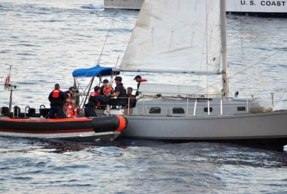 Image: Missing toddler rescued at sea