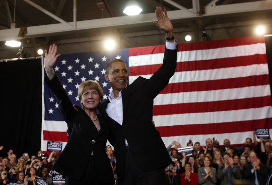 Image: U.S. President Barack Obama attends a campaign rally for U.S. Senate candidate Attorney General Martha Coakley at Northeastern University in Boston