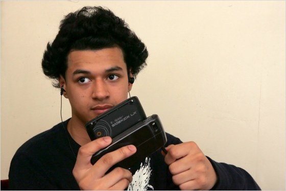 "At night, I can text or watch something on YouTube until I fall asleep," Francisco Sepulveda, 14, said of his smart phone.