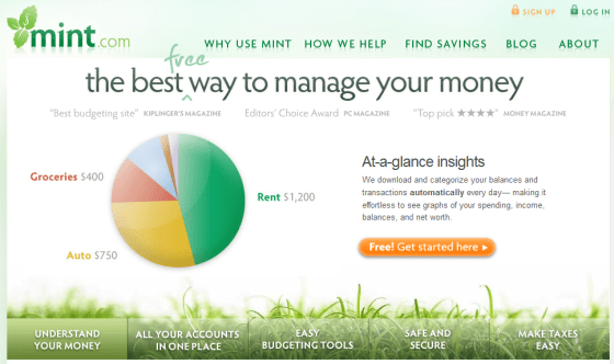 Image: mint.com website