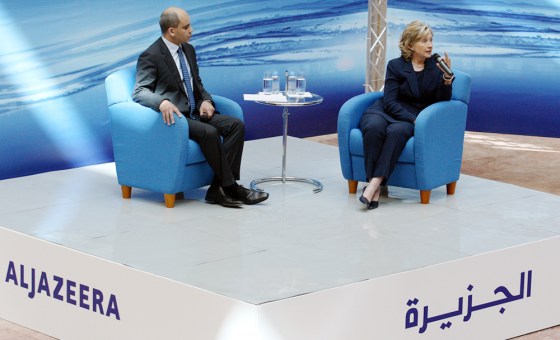 Image: Secretary of State Hillary Clinton in Doha