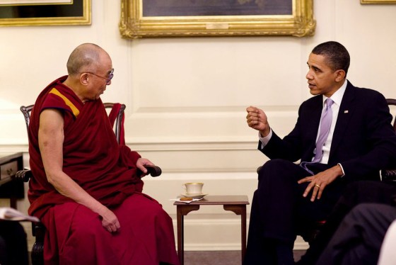 Image: President Barack Obama meets with His Holiness the Dalai Lama