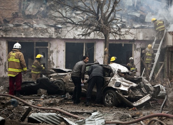 Image: Site of a blast in Kabul