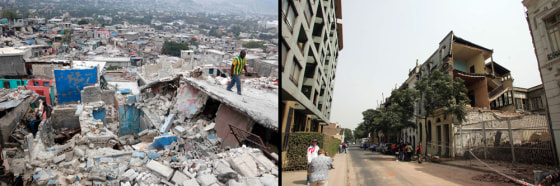 Image: Earthquake damage in Haiti and Chile