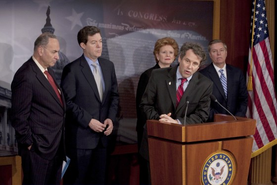 Image: Sherrod Brown, Charles Schumer, Sam Brownback, Debbie Stabenow, Lindsey Graham