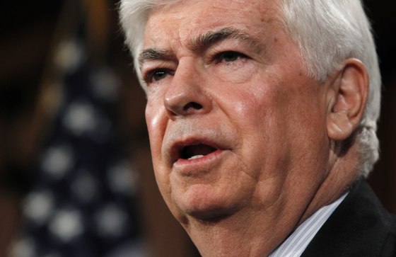 Image: Senator Chris Dodd unveils his financial reform substitute on Capitol Hill in Washington