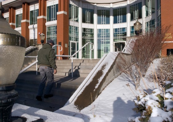 Image: Klamath Falls, Ore., where sidewalks heated by geothermal energy keep snow from piling up.