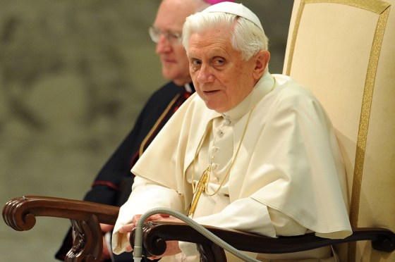 Pope Benedict XVI delivers his weekly ge