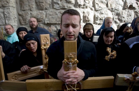 Image: Good Friday procession in Jersualem