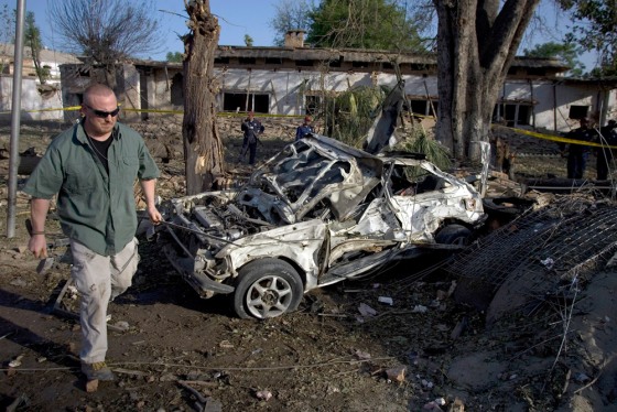 Image: Bombing site near U.S Consulate in Pakistan