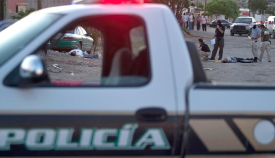 Image: A crime scene in Ciudad Juarez, northern Mexico
