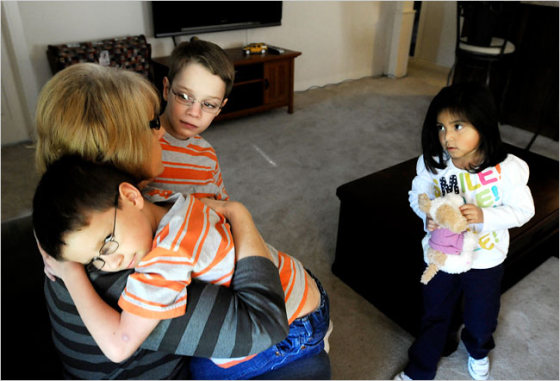 Image: Wendi Morton and her children