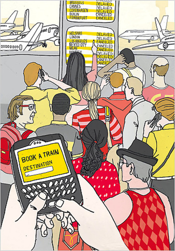 The airlines use the phrase \"irregular operations\" to refer to travel disruptions caused by blizzards, power failures and thunderstorms. But what happened in the wake of the Icelandic volcano eruption was referred to by a different phrase: total chaos. (Julia Rothman/The New York Times)