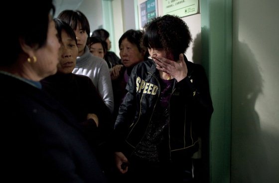 Image: A mother of a child who was attacked at the Zhongxin Kindergarten