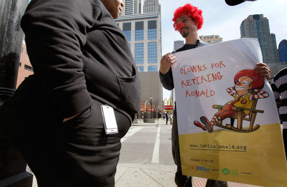 Image: Health Activist Group Calls For McDonald's To Stop Using Ronald McDonald