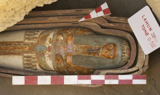 Image: Painted wooden sarcophagus