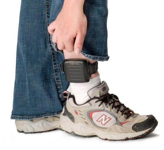 Image: Alcohol-monitoring ankle bracelet