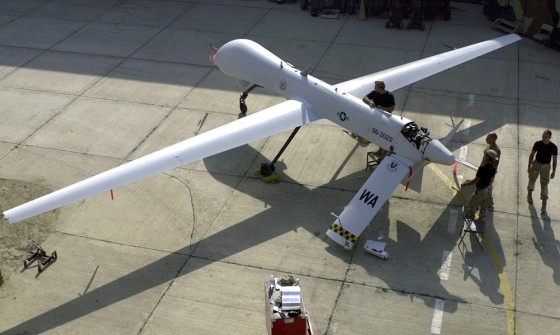 Image: Predator unmanned aerial vehicle prior to a mission