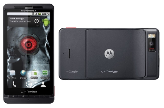 Image: Droid X smartphone from Motorola and Verizon Wireless