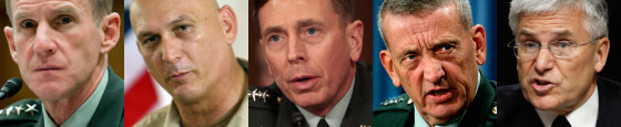 Image: McChrystal, Ordierno, Petraeus, Franks, Casey