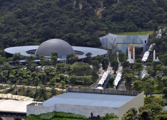 Image: A view of the space-themed amusement park Overseas Chinese Town East