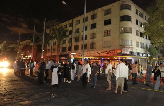 Image: Locals wait outside their homes in Mexico City, Mexico, after an earthquake
