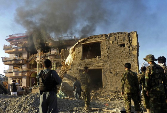 Image: USAID compound in Kunduz attacked