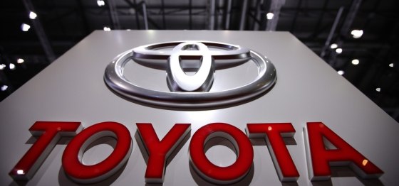 Image: File photo of the Toyota logo displayed during the 80th Geneva Car Show