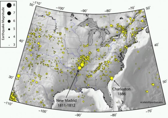 Image: Seismic activity map