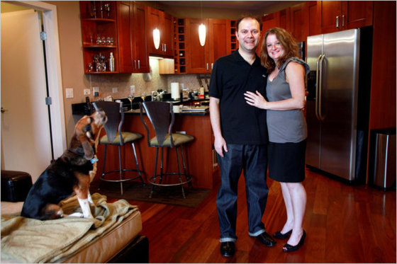 Adam and Allison Lyons plan to rent their condo in Chicago until the housing market recovers.