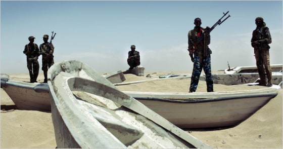 Image: Pirates have been asked to ring off coastal villages and block out the Shabab