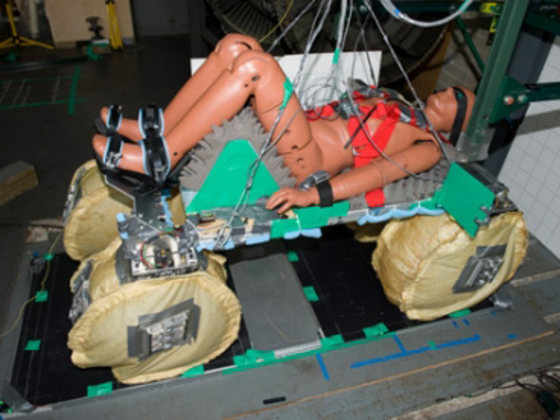 Image: Prototype air-bag system for space