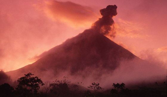Image: Volcanoes expand when pressure increases