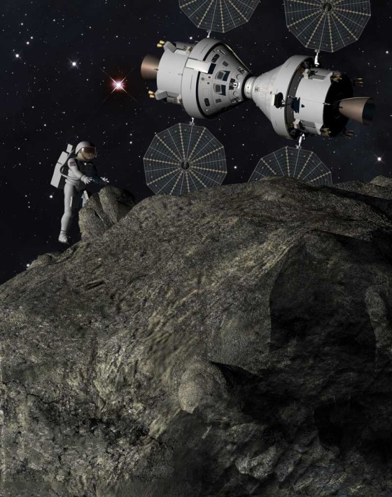 Image: Artist's illustration, \"Plymouth Rock\" asteriod mission