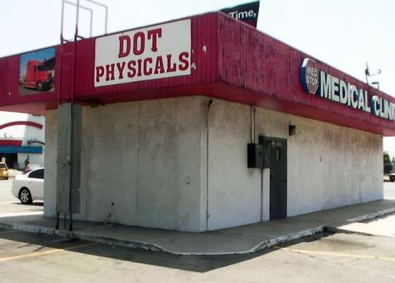 Truckers can get medical examinations at a Travel Centers of America truck stop in Ontario, Calif. Medical clinics have sprung up at truck stops across the country. NTSB proposals to tighten up the U.S. Department of Transportation's system have not been implemented, while 