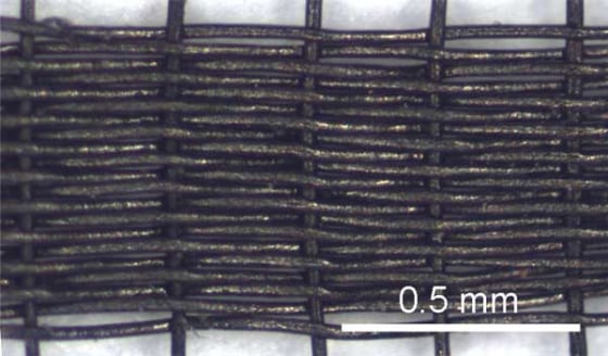 Image: Fabrics woven using novel carbon-nanotube-loaded yarns